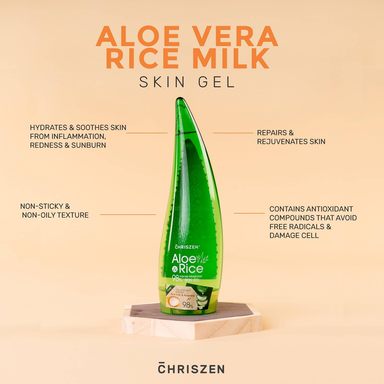 Chriszen 98 Aloe Vera & Rice Milk Skin Gel