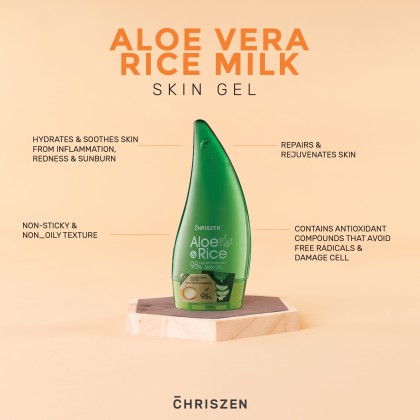 Chriszen 98% Aloe Vera & Rice Milk Skin Gel (100ml)