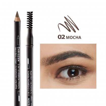 Chriszen 3 In 1 Wooden Eyebrow Pencil