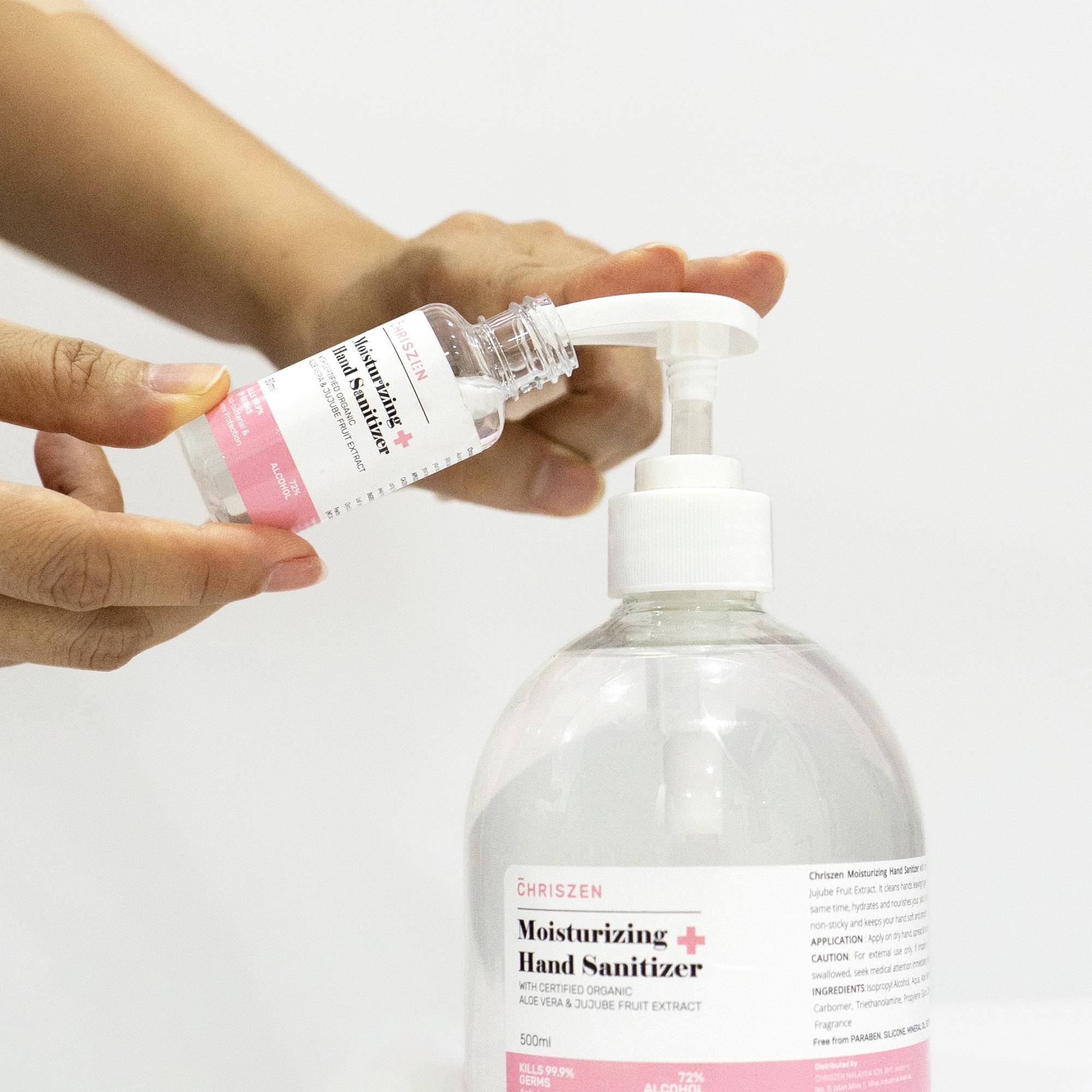 Moisturizing Hand Sanitizer Kills Bacteria 500ml+50ml