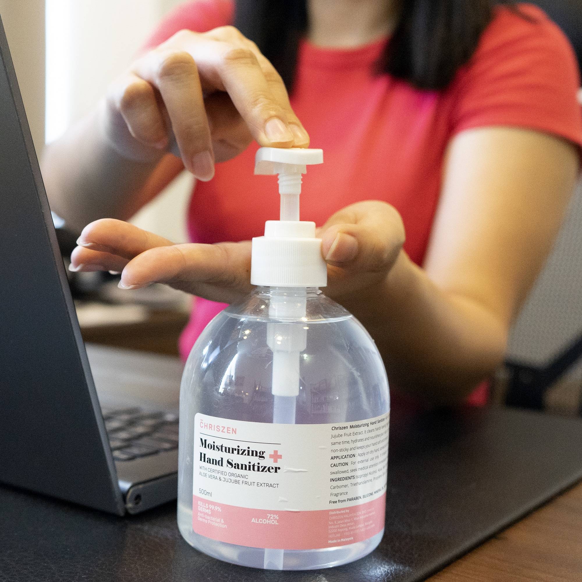 Moisturizing Hand Sanitizer Kills Bacteria 500ml+50ml